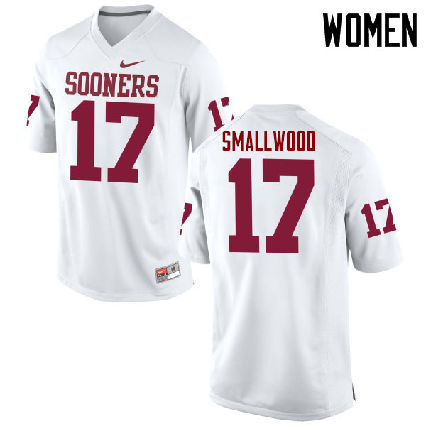 Women Oklahoma Sooners #17 Jordan Smallwood College Football Jerseys Game-White